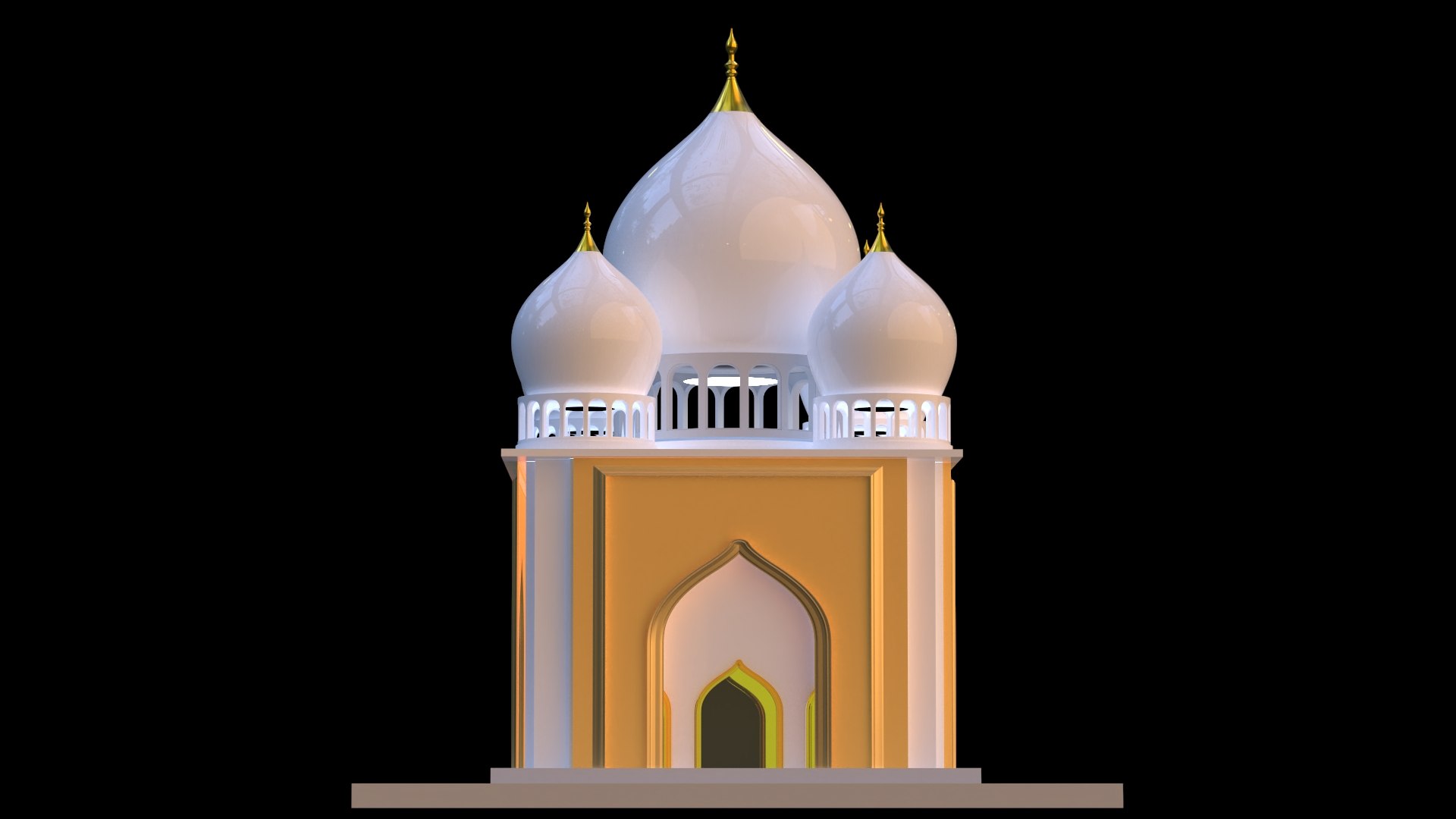 Golden Light Mosque 3D Model model - TurboSquid 2179415