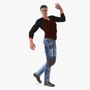 3D man streetwear model