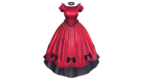 red renaissance ball gown