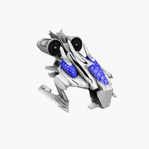 3D model sci-fi aircraft animation