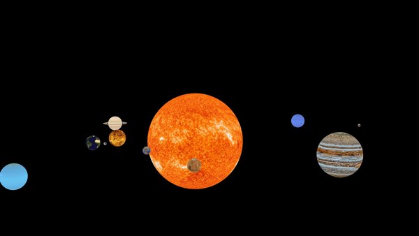 3d solar planets model