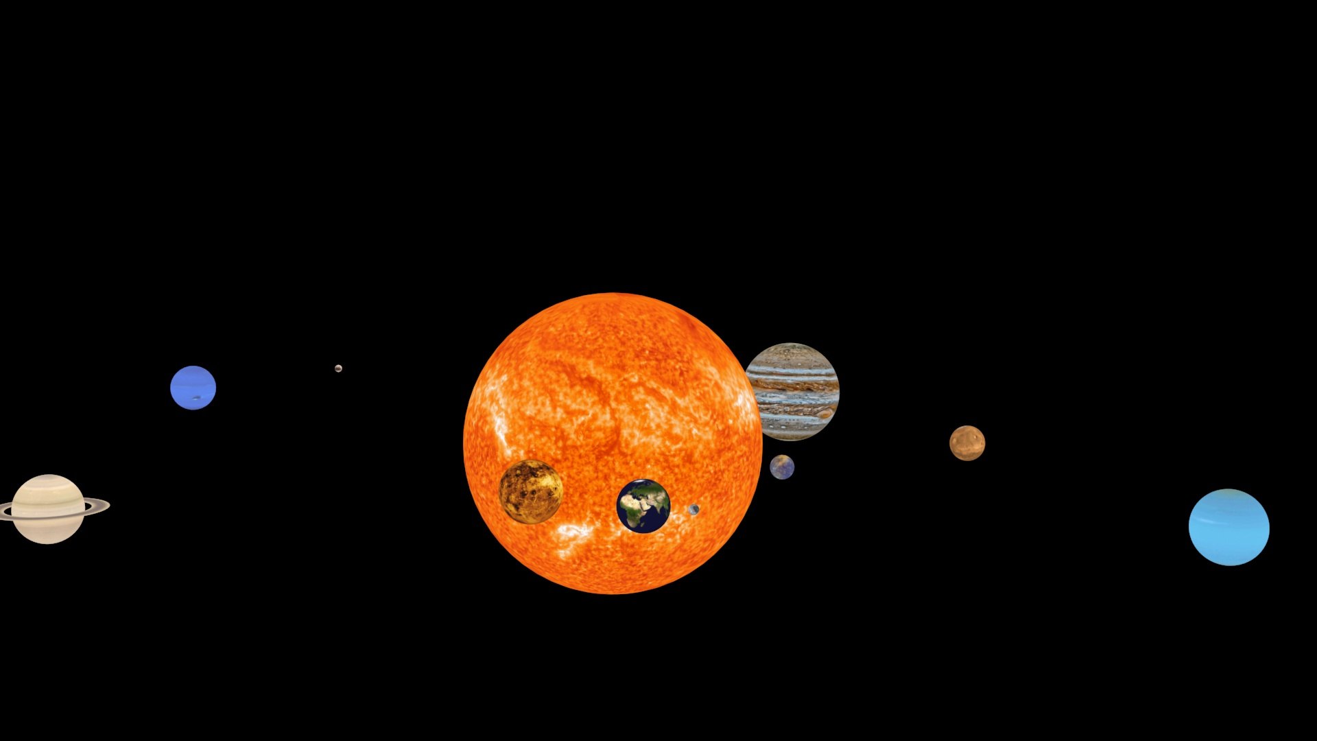 3d Solar Planets Model