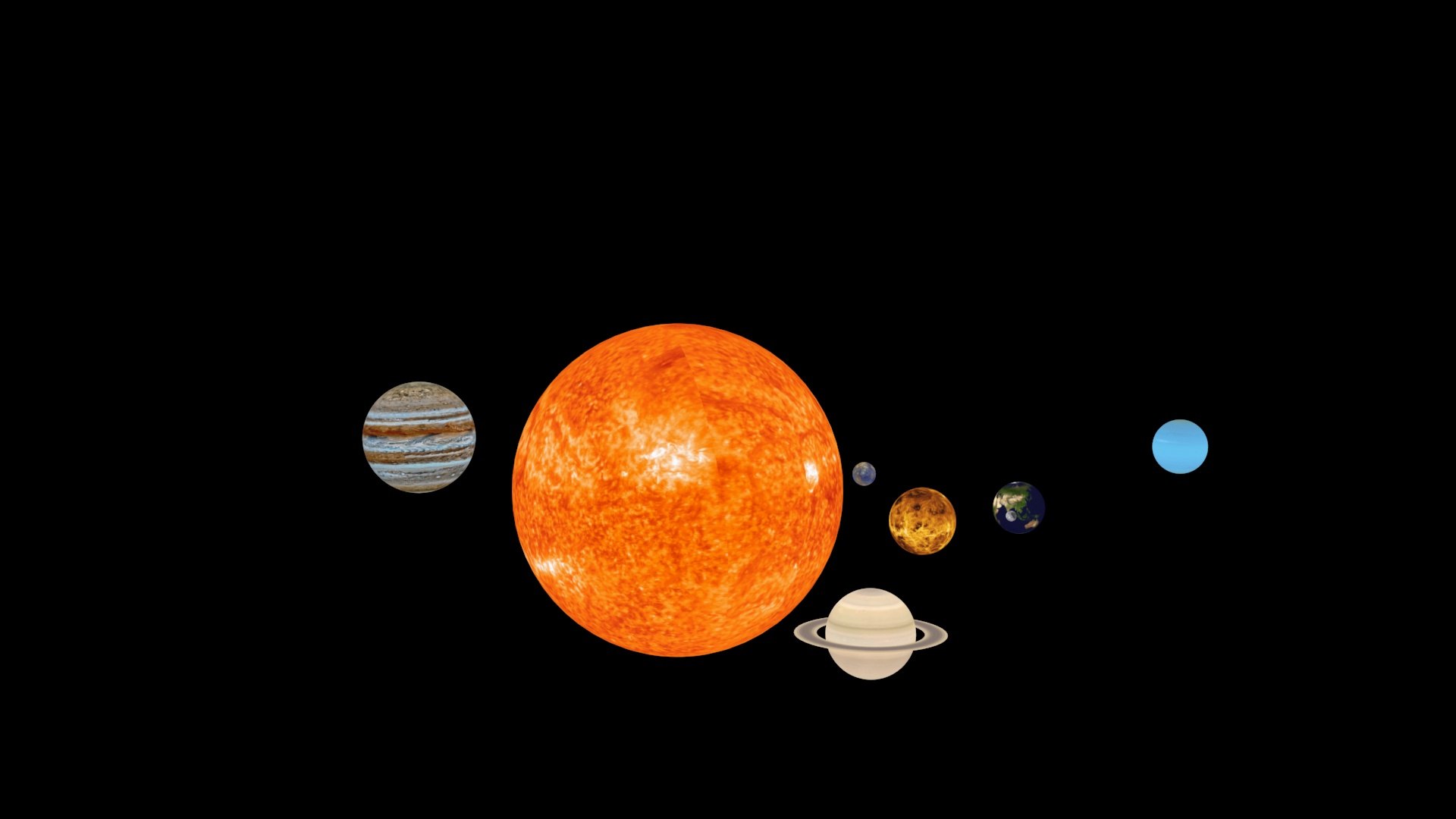 3d Solar Planets Model