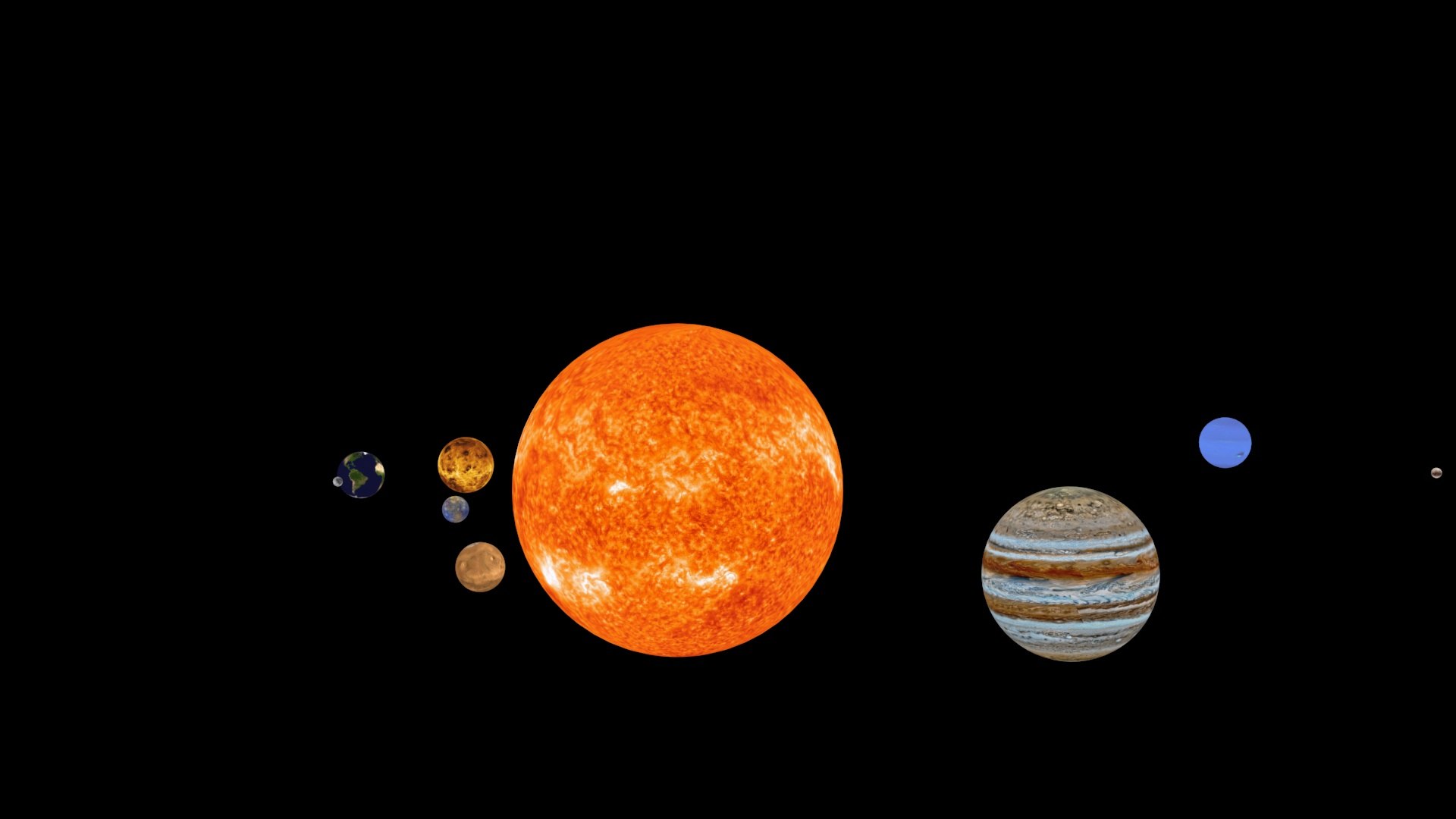 3d Solar Planets Model