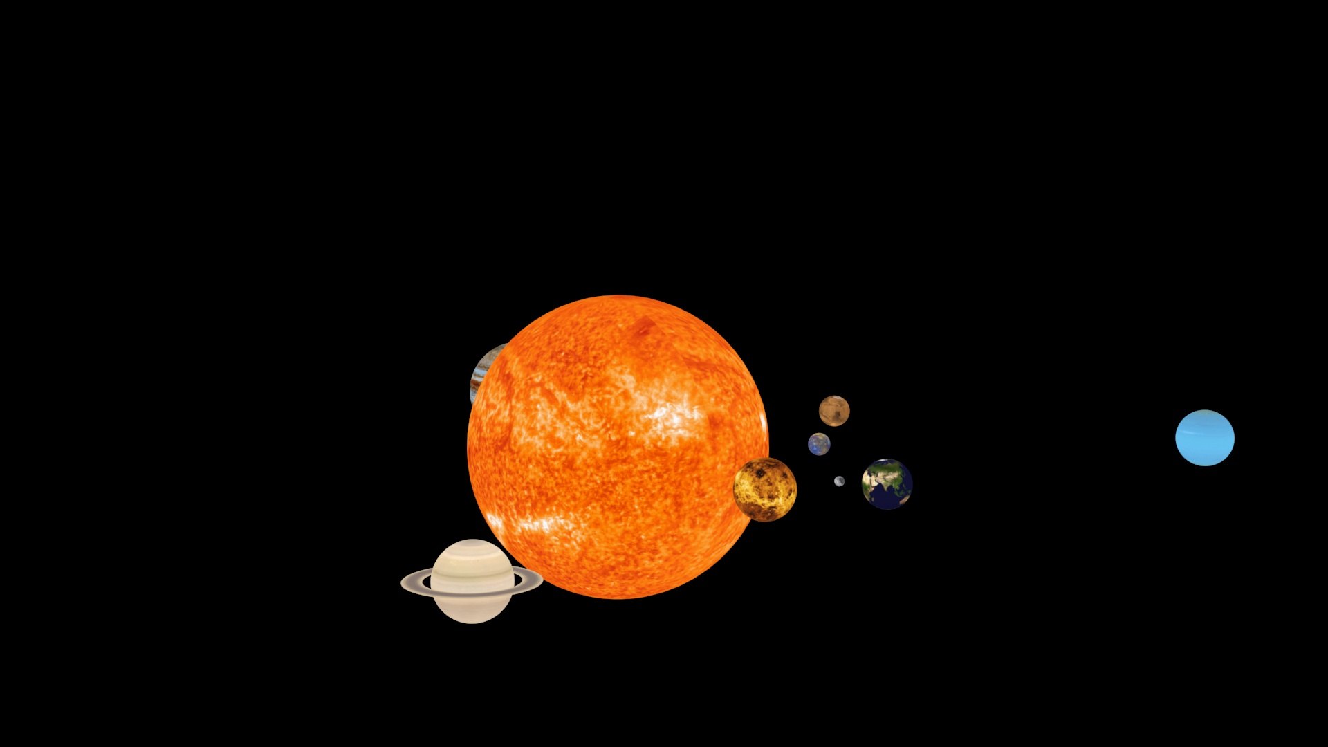 3d Solar Planets Model