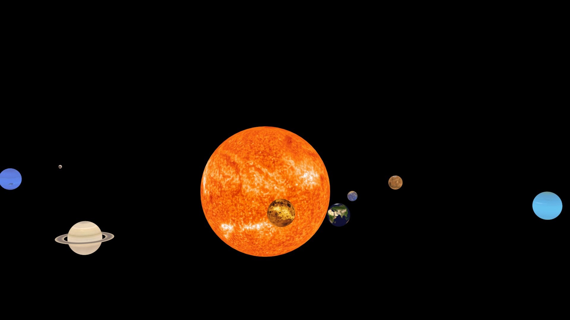 3d Solar Planets Model