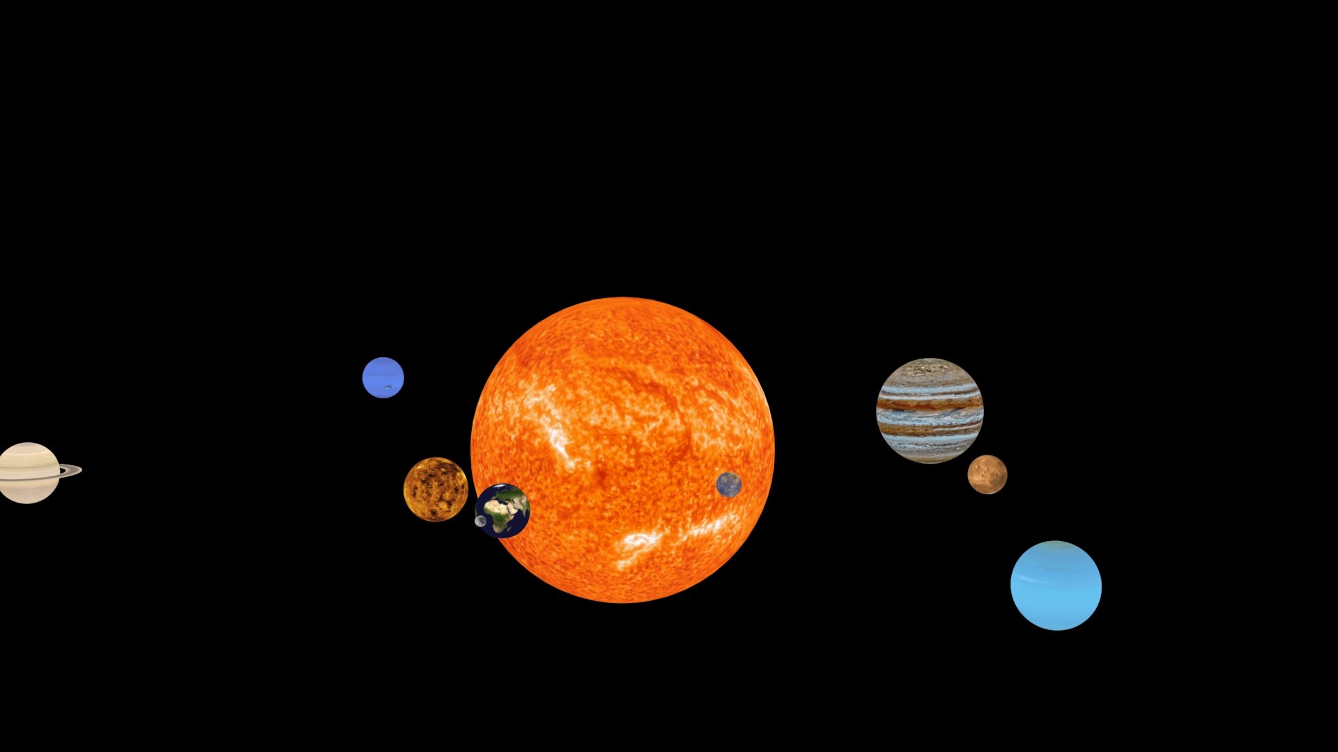3d solar planets model