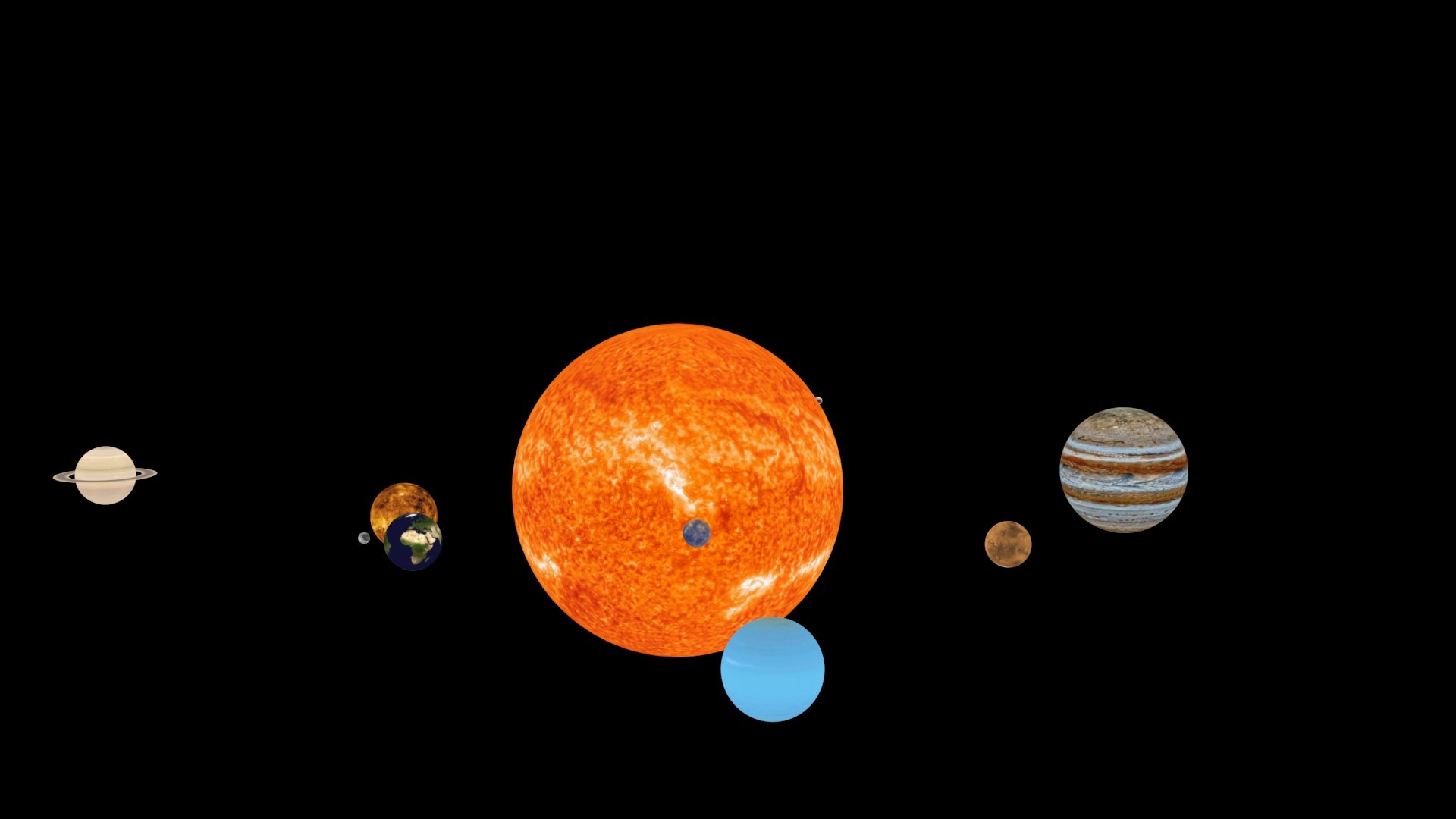 3d Solar Planets Model