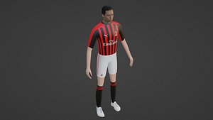 Soccer Player - Milan 3D model