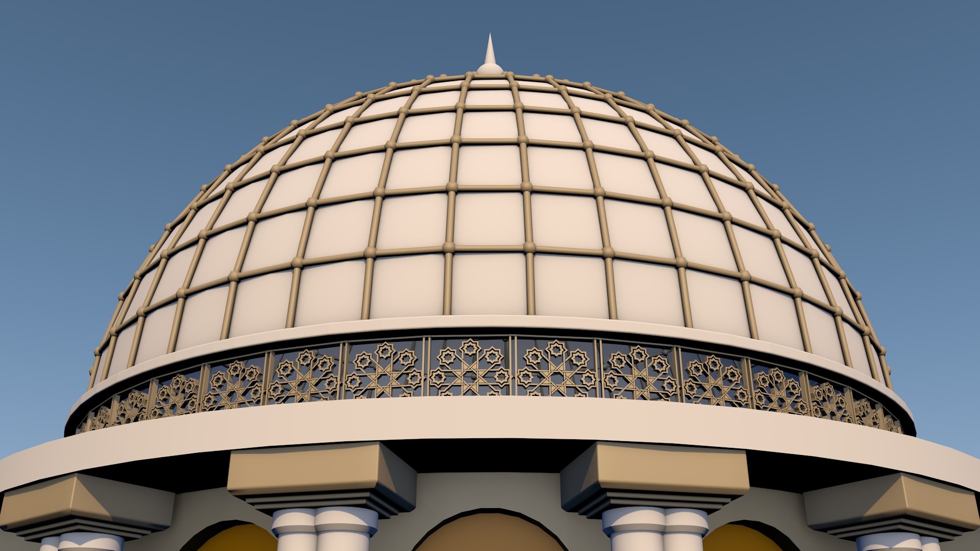 3D model islamic building https://p.turbosquid.com/ts-thumb/qb/VjtZ9d/xy/thedomeofthemosque05_0000/jpg/1614581748/1920x1080/fit_q87/a344bd4860aa6e3347051b60dca8cac46ddc2635/thedomeofthemosque05_0000.jpg