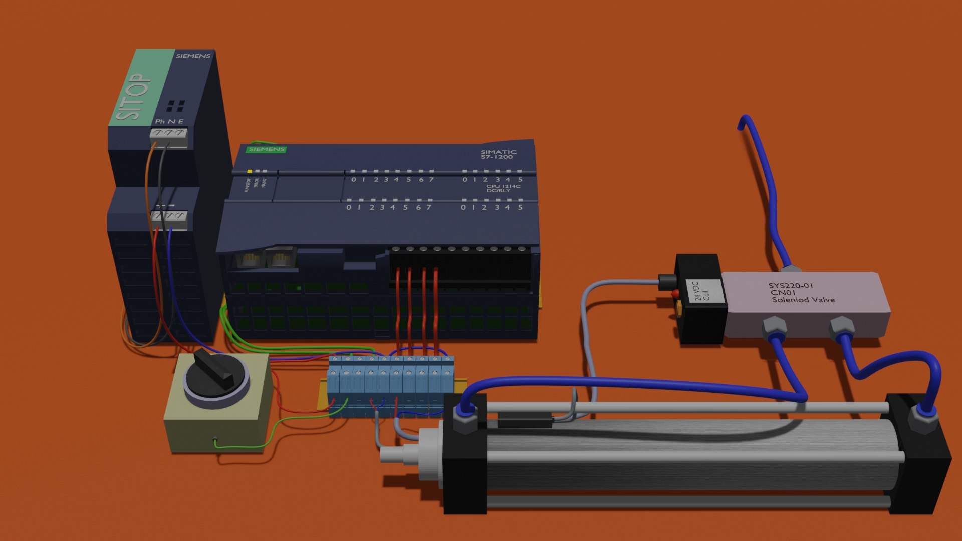 PLC And Pneumatic Cylinder Animation Blender Animation 3D - TurboSquid ...