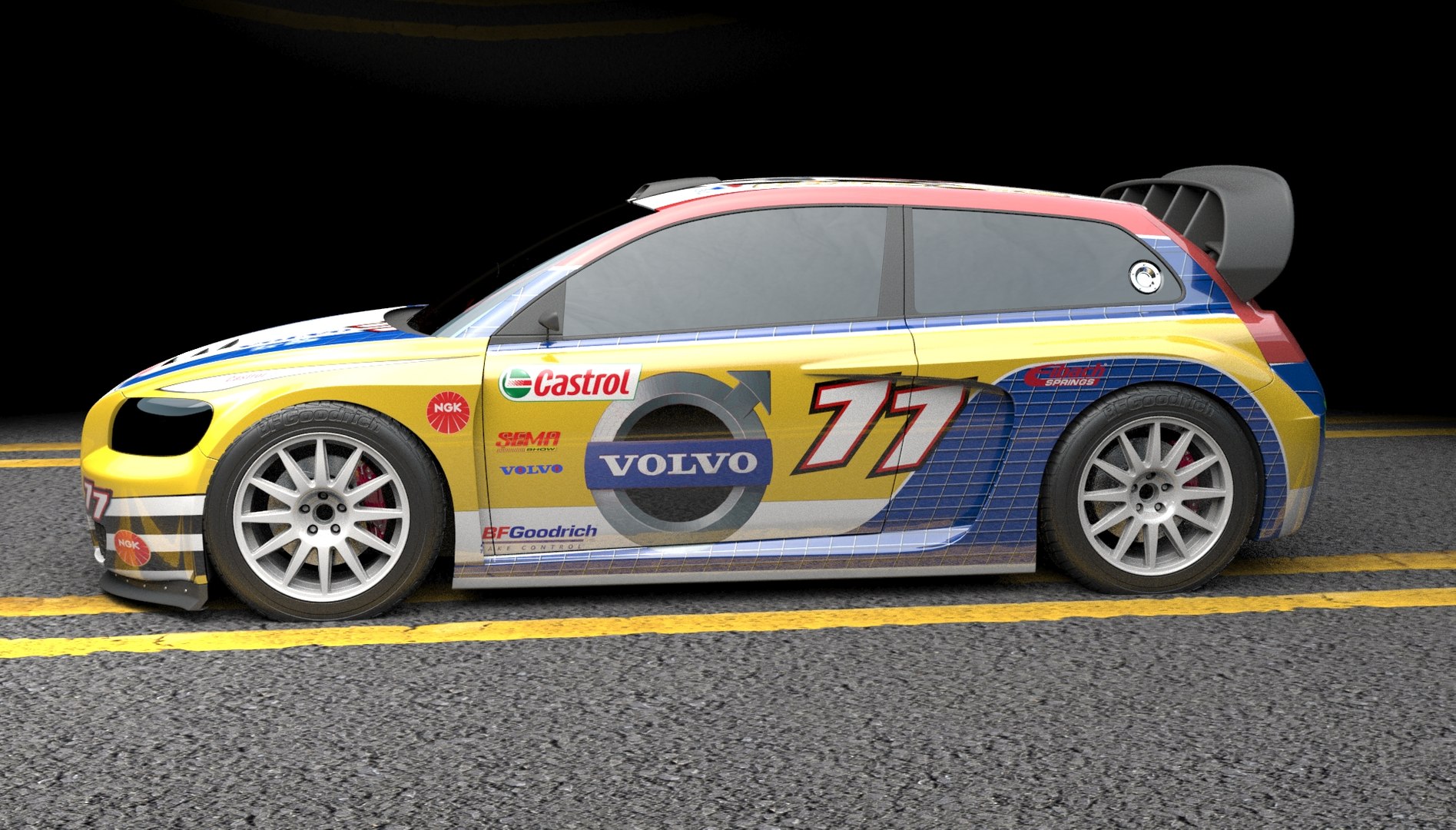 Supercar Rallycross C30 3D Model - TurboSquid 1680982