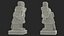 Estatueta de mesa branca da deusa asteca Coatlicue