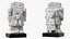 Estatueta de mesa branca da deusa asteca Coatlicue