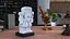 Estatueta de mesa branca da deusa asteca Coatlicue