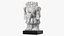 Estatueta de mesa branca da deusa asteca Coatlicue