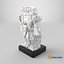 Estatueta de mesa branca da deusa asteca Coatlicue