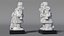 Estatueta de mesa branca da deusa asteca Coatlicue