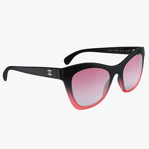 3D model butterfly polarized red sunglasses