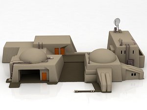 star wars architecture sci-fi building 3D model
