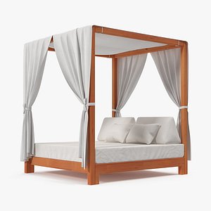 wooden bed outdoor leisure model