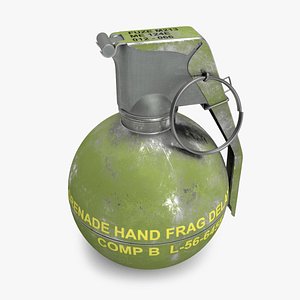 hand grenade m67 3D model