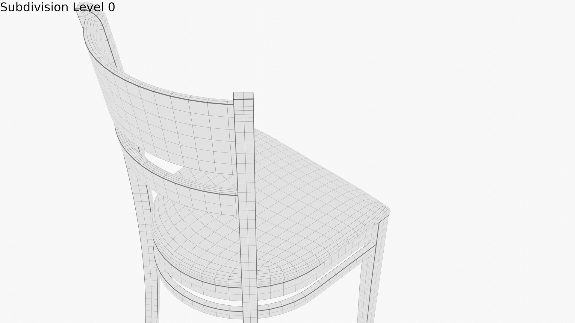 3D Wooden Side Chair Model - TurboSquid 2074960
