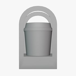Basic Coffee Cup Holder - Geometry Only No Textures No Materials 3D model