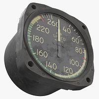 Analog Airspeed Unit 260 Knots Worn Gray