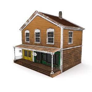 Lowpoly Wild West Building 03