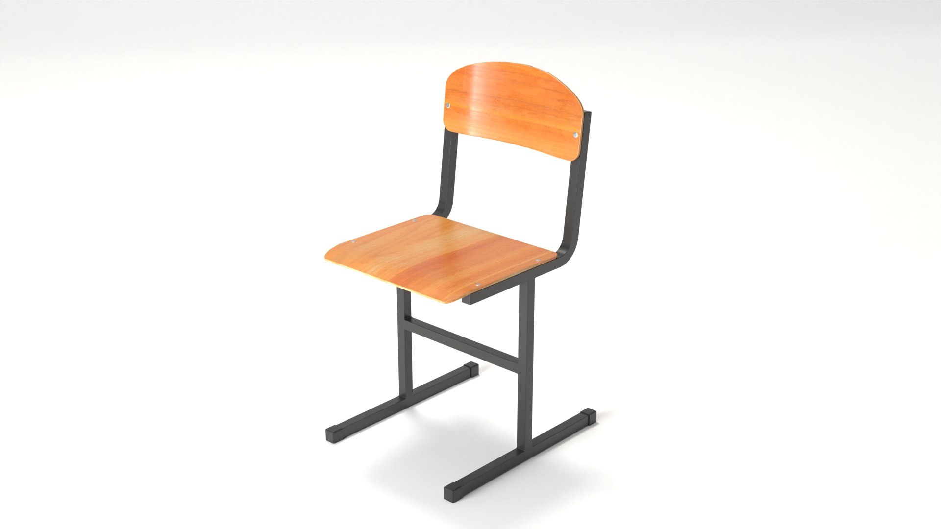 3D School Chair Model TurboSquid 2137322