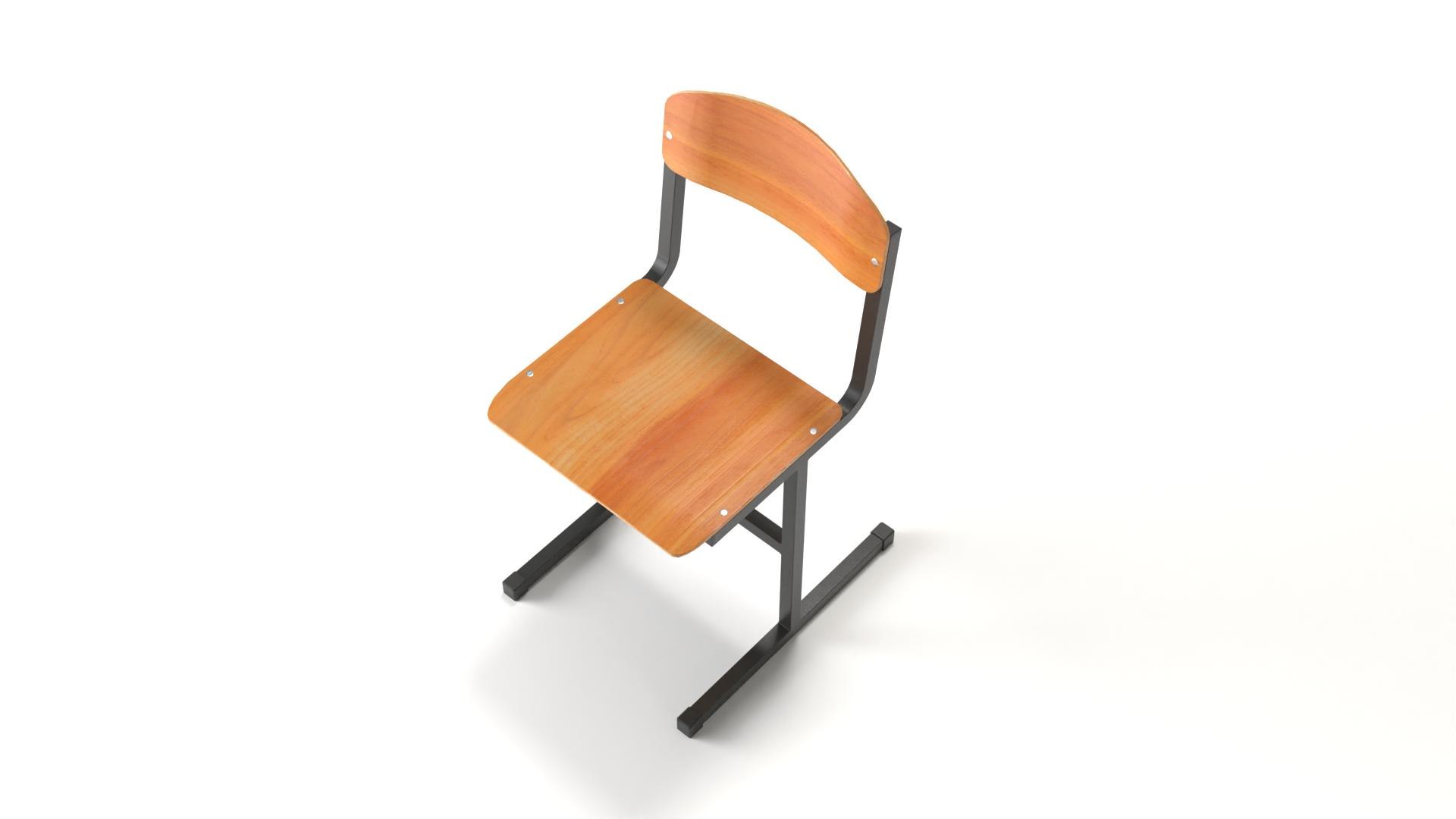 3D School Chair Model TurboSquid 2137322