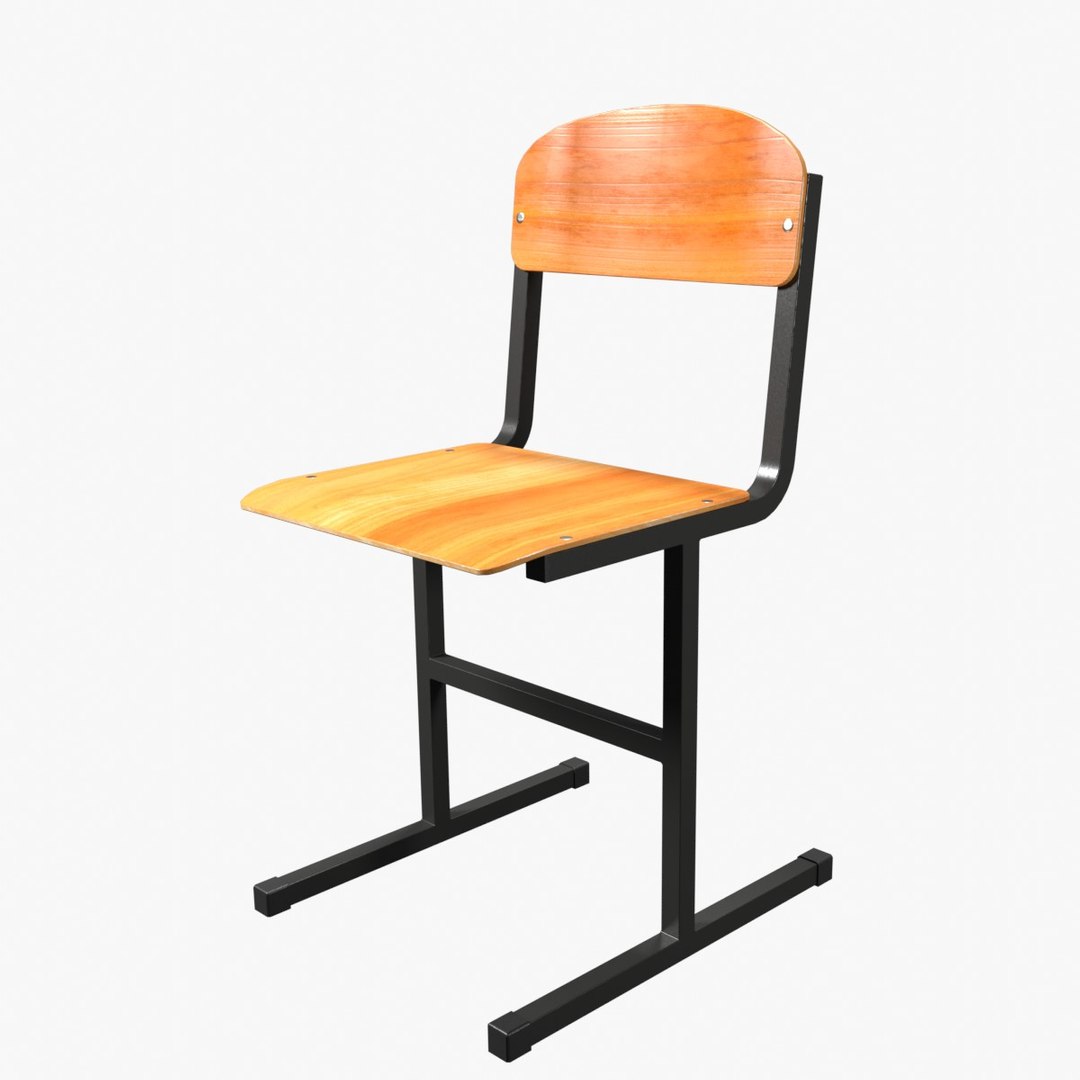 3D School Chair Model TurboSquid 2137322
