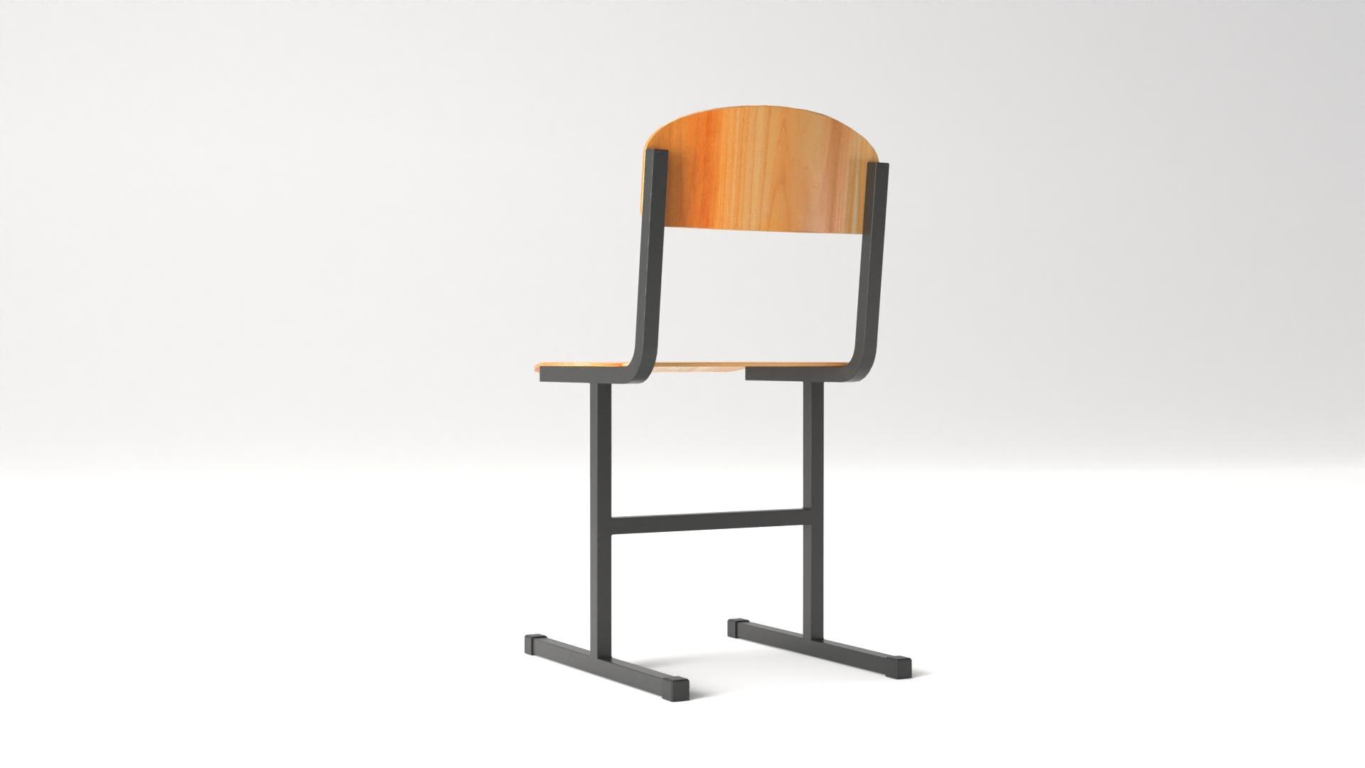 3D School Chair Model TurboSquid 2137322