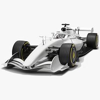 Formula 1 2026 Showcar White Mockup F1 Race Car Concept