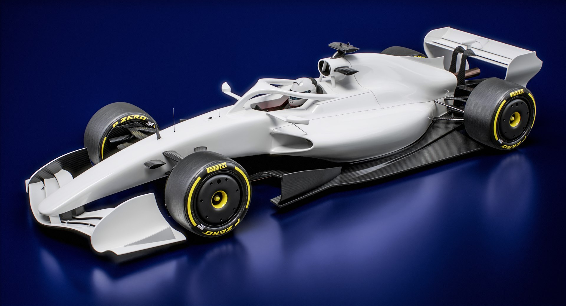 Formula 2026 Showcar White Mockup F1 Race Car Concept 3D