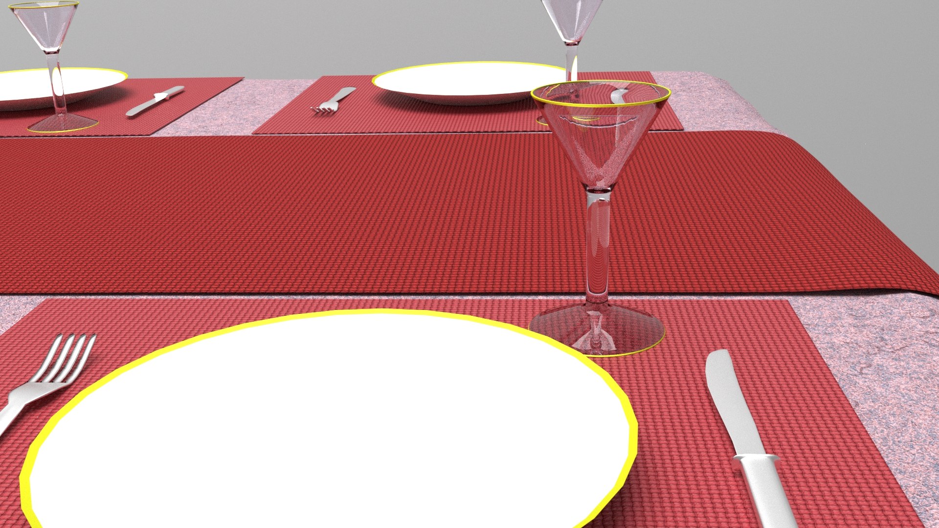 Table Set 3D Model - TurboSquid 2227434