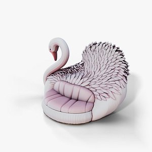 Crystal Swan Sofa - Feathered Swan Shaped Statement Sofa