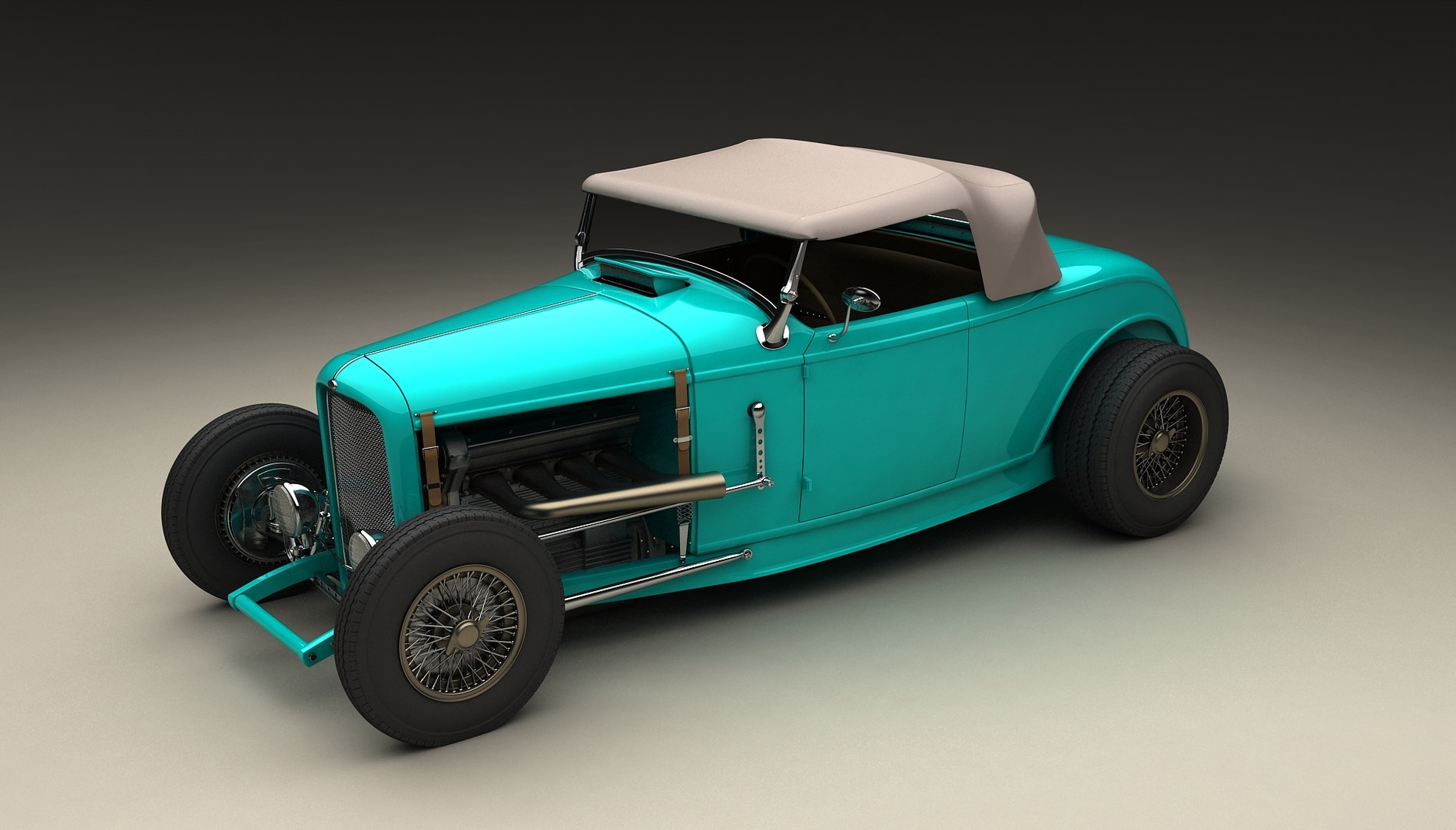 3D Hotrod Sportscar Dragster Model - TurboSquid 1672291