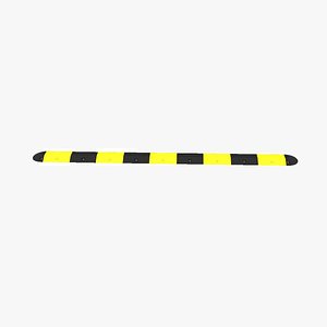 Speed bump - traffic safety street element 3D model