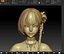 Азиатская девушка женщина винтажная одежда древняя китайская одежда Low-poly 3D модель