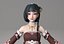 Азиатская девушка женщина винтажная одежда древняя китайская одежда Low-poly 3D модель