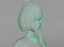 Азиатская девушка женщина винтажная одежда древняя китайская одежда Low-poly 3D модель