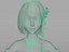 Азиатская девушка женщина винтажная одежда древняя китайская одежда Low-poly 3D модель