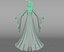 Азиатская девушка женщина винтажная одежда древняя китайская одежда Low-poly 3D модель