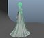 Азиатская девушка женщина винтажная одежда древняя китайская одежда Low-poly 3D модель