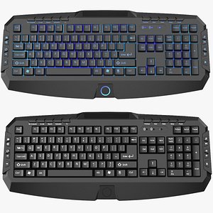 3D Light On And Off Computer Keyboard model