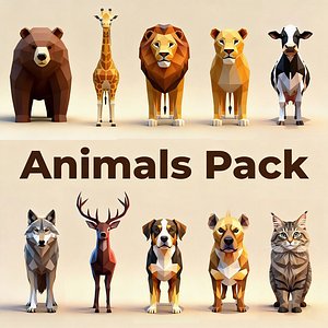 Animals Pack  Low-Poly model