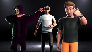 Cartoon male characters - Hip Hop Dancer 3D