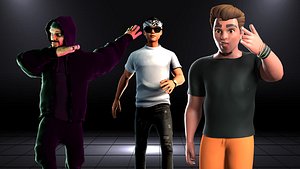 Cartoon male characters - Hip Hop Dancer